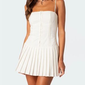 NWT Edikted pleated corset mini dress